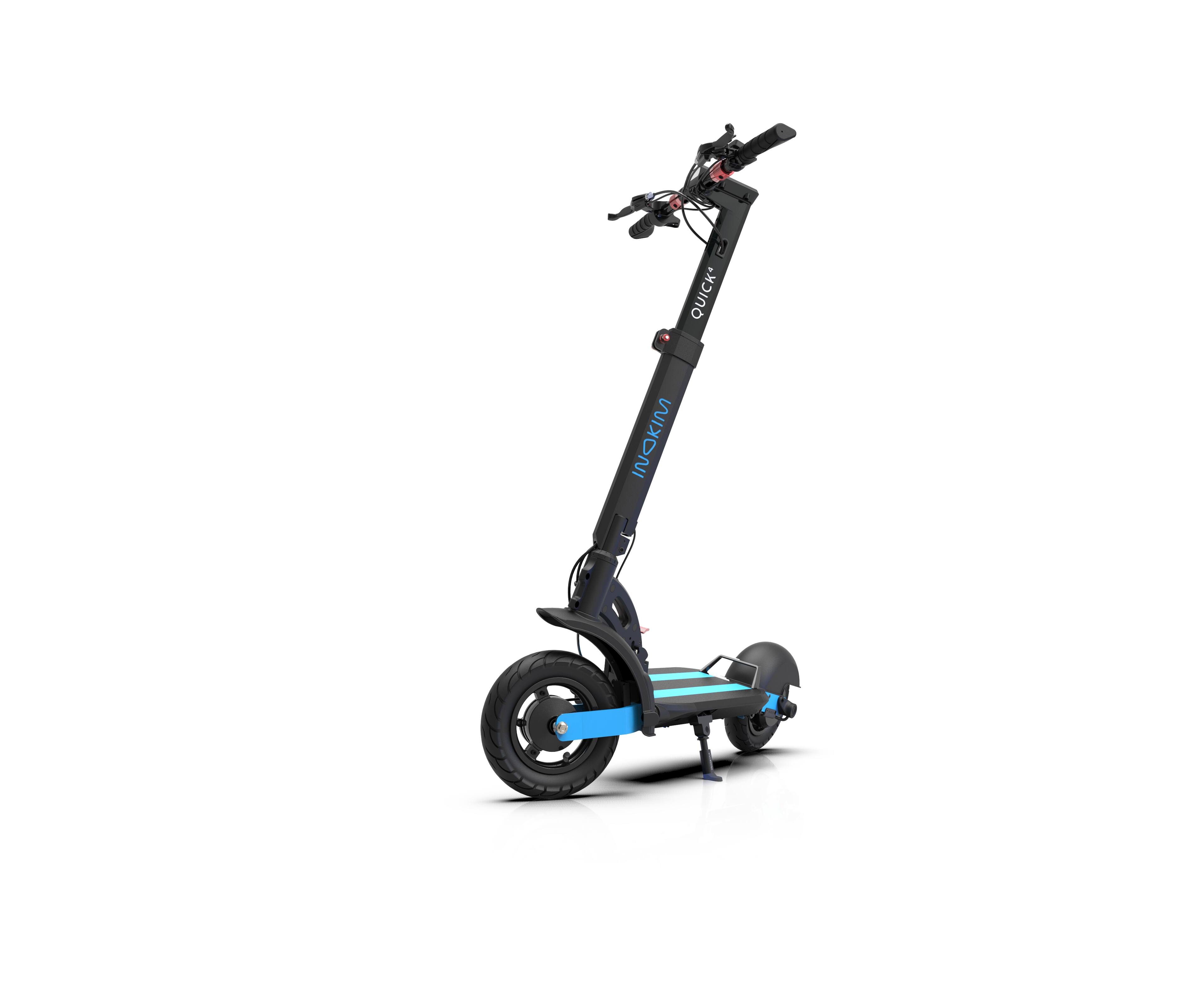 Front. INOKIM - Quick4 Scooter w/36 miles Max Operating Range & 25 mph Max Speed - Blue.