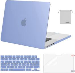 mosiso - 4-in-1 MacBook Pro 16 inch Case Compatible with Models A3429 A3428 A3403 A3186 A2991 A2780 A2485 - Slate Blue