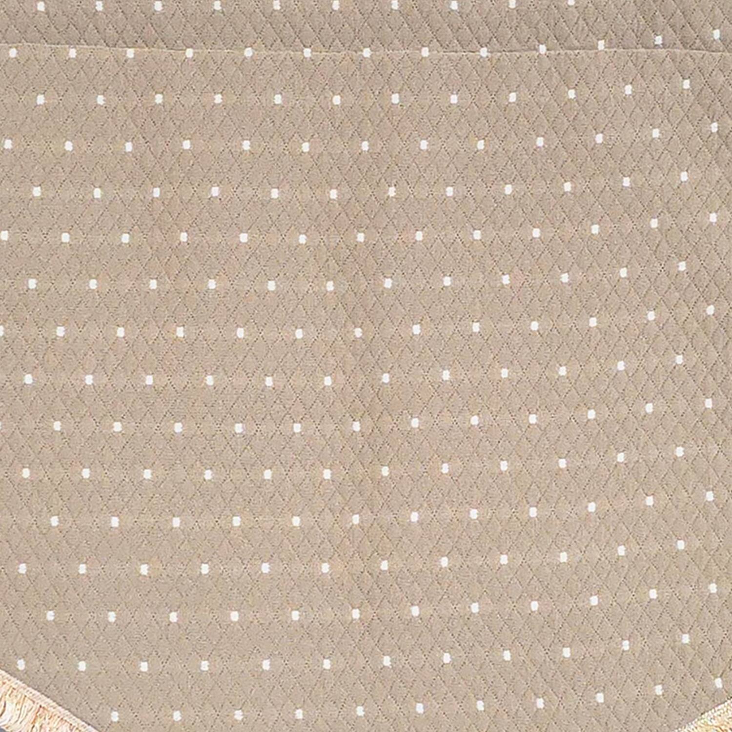 Left. RLF Home - RLF Home Dapple Cornice 100% Cotton Rod Pocket Lined  Window Valance 50" x 17" Taupe - Taupe.