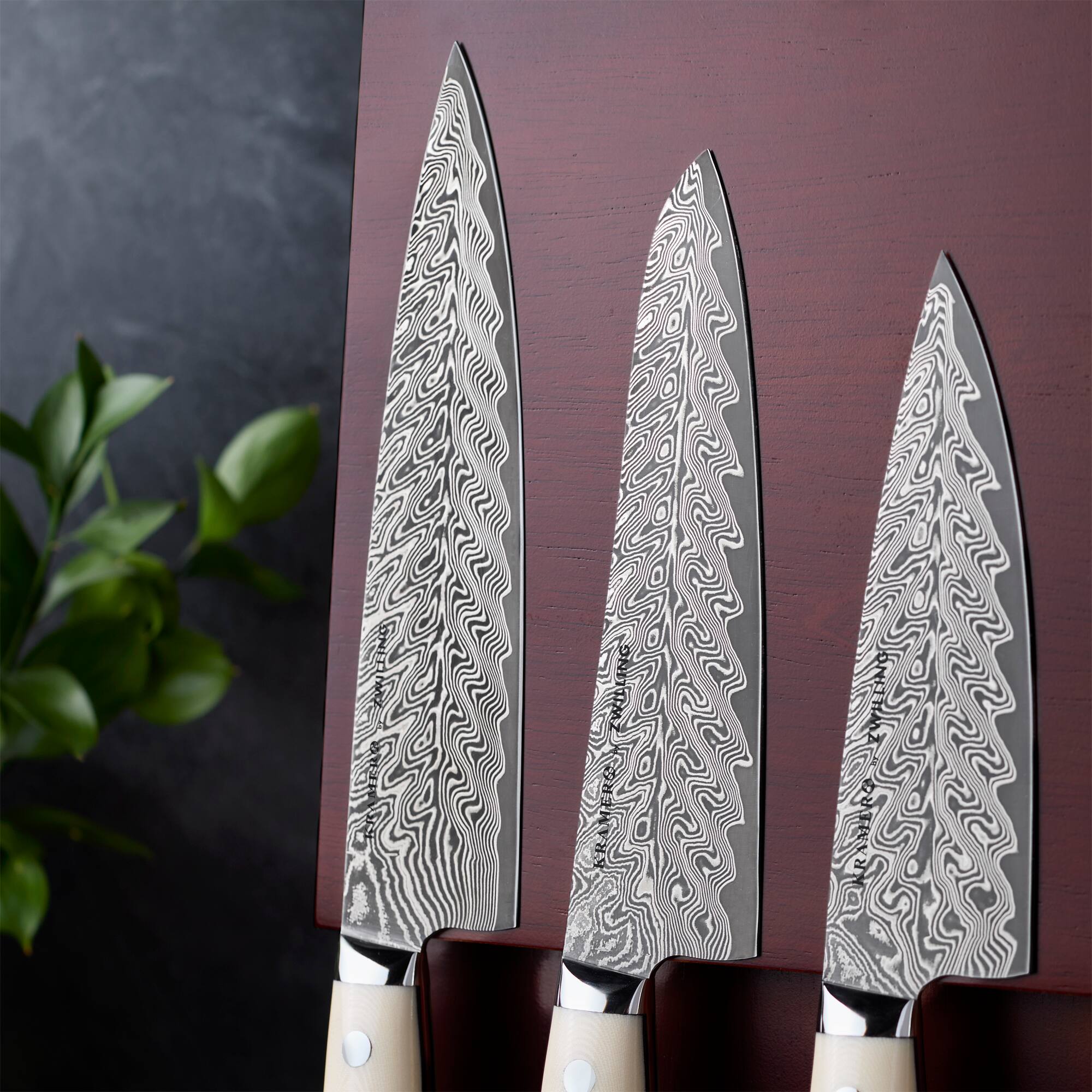 Alt View 3. ZWILLING - KRAMER by ZWILLING Cumulus Collection 7-pc Easel Knife Set - White.