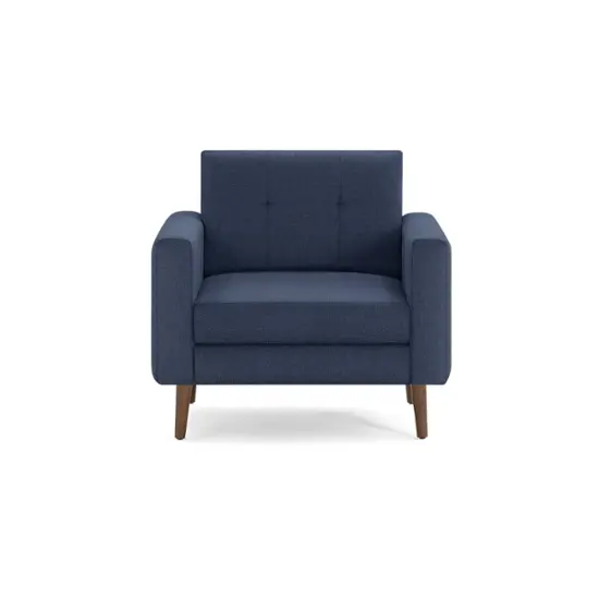 Burrow Mid Century Nomad Armchair Navy Blue NSF NB 1 MD DW Best Buy