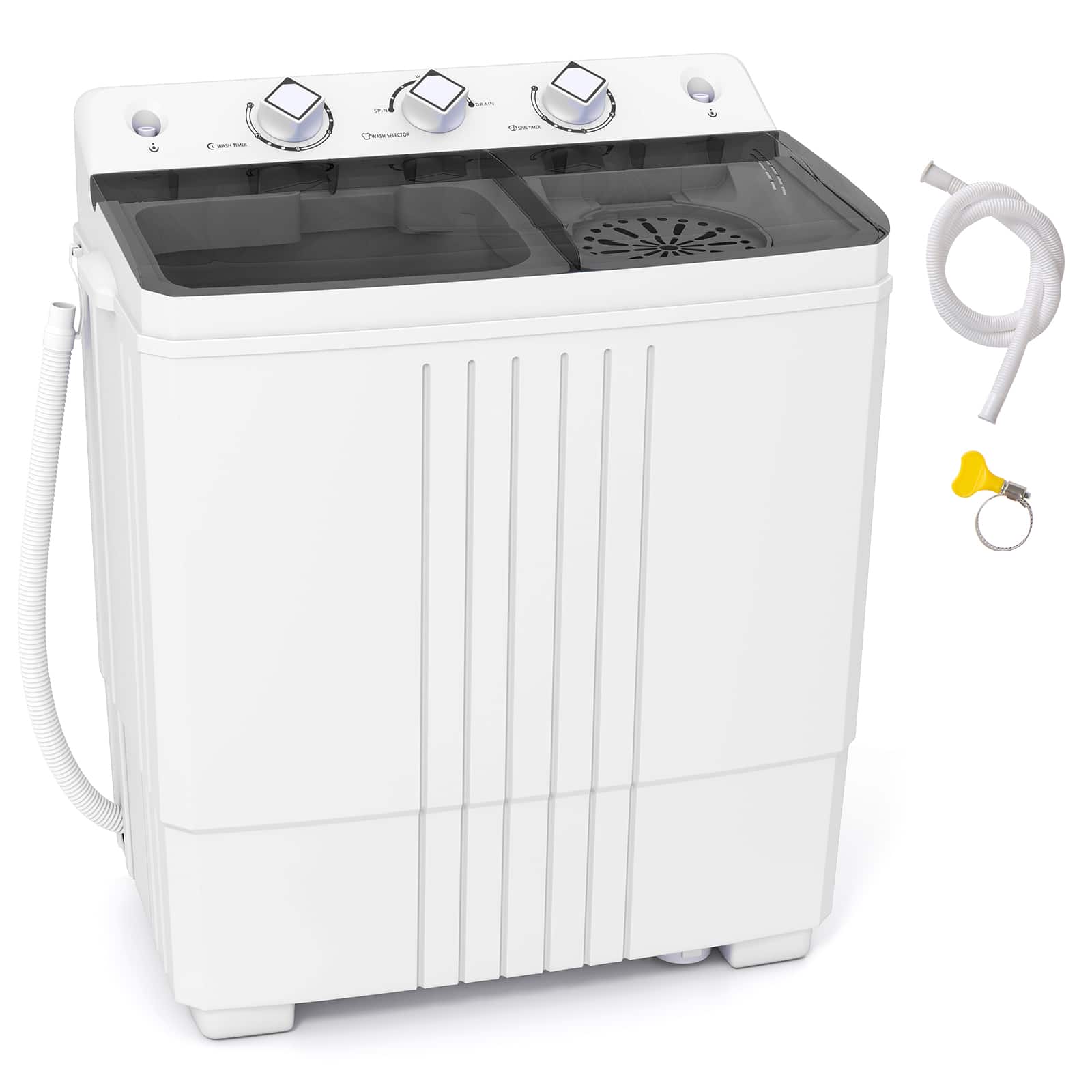 Portable Washing Machine 20 lbs Twin Tub Laundry Washer 12 lbs Washer
