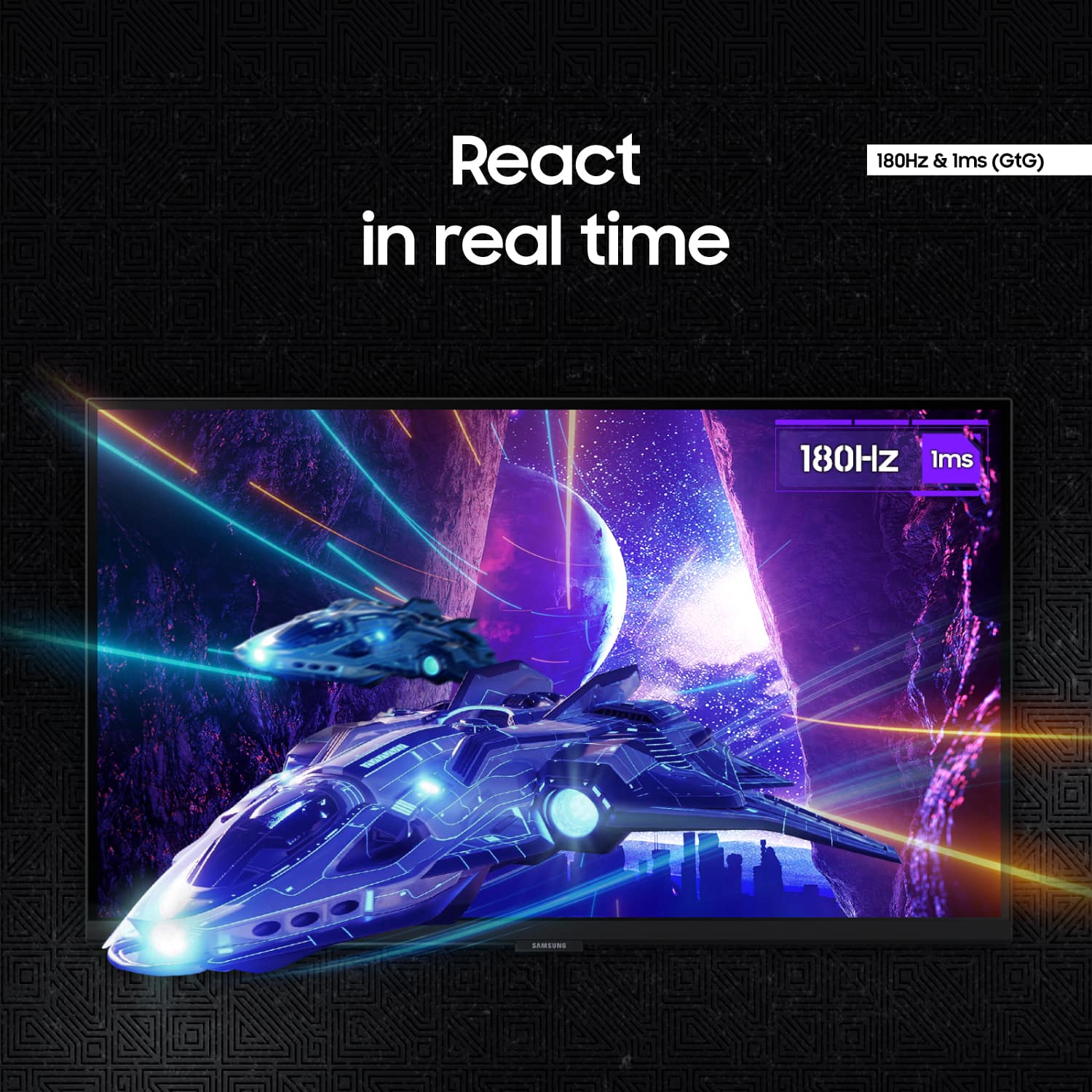 React in real time 180Hz & Ims (GtG) 180Hz Ims