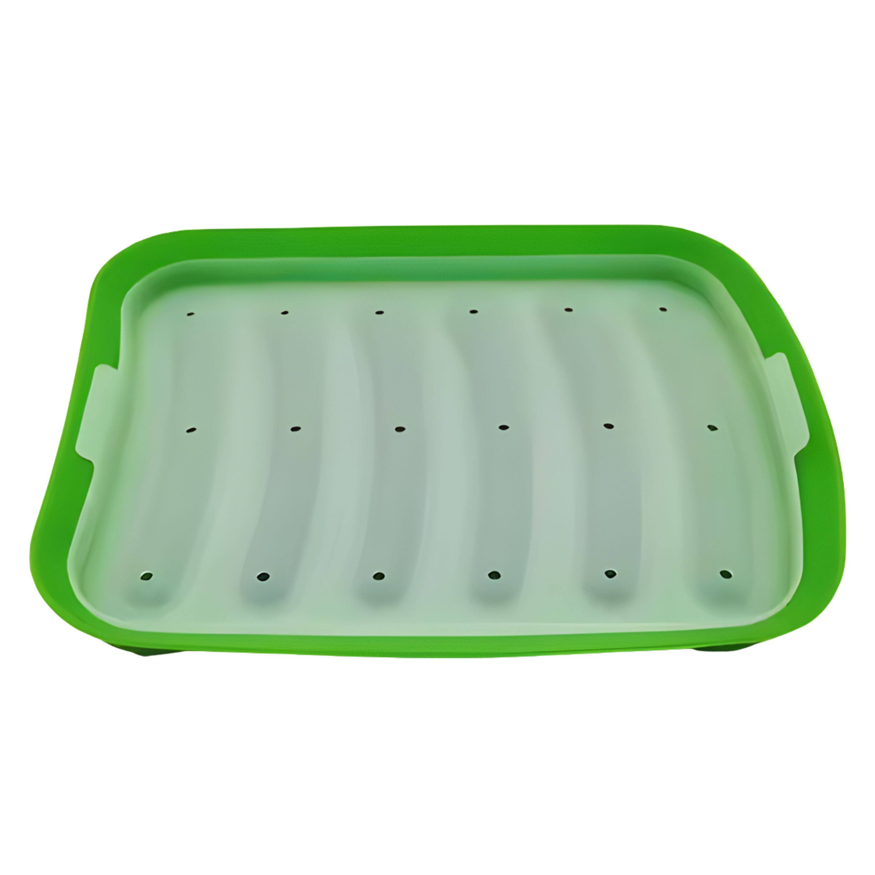 Front. Kitcheniva - Silicone Sausage Maker Mold with Lid.