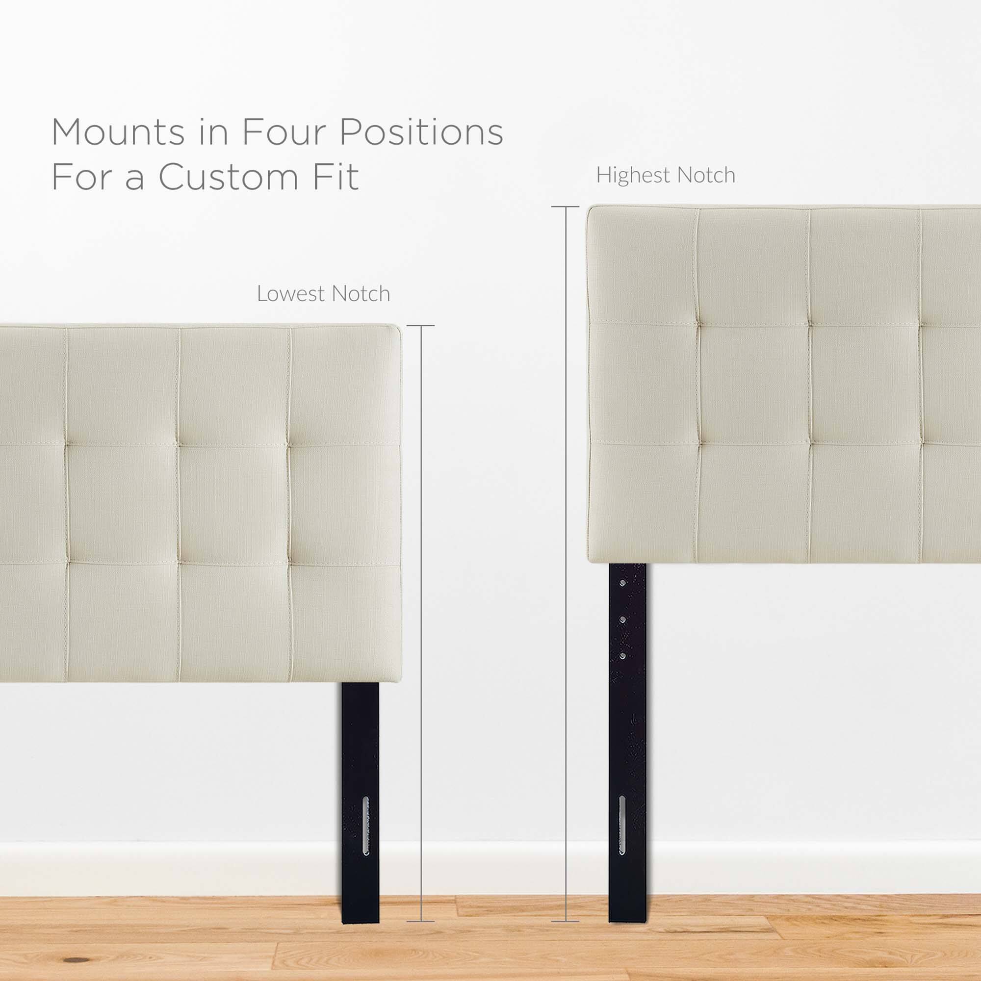 Mounts in Four Positions  
For a Custom Fit  

Lowest Notch  

Highest Notch