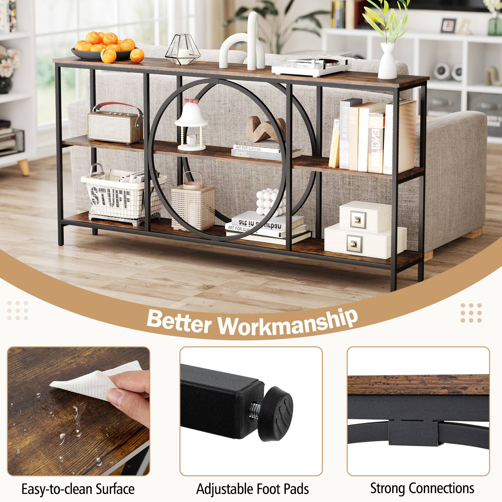 - Better Workmanship
- Easy-to-clean Surface
- Adjustable Foot Pads
- Strong Connections