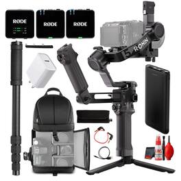 DJI - RS 5 Gimbal Combo Kit with AI Tracking Module & Briefcase Handle - Black