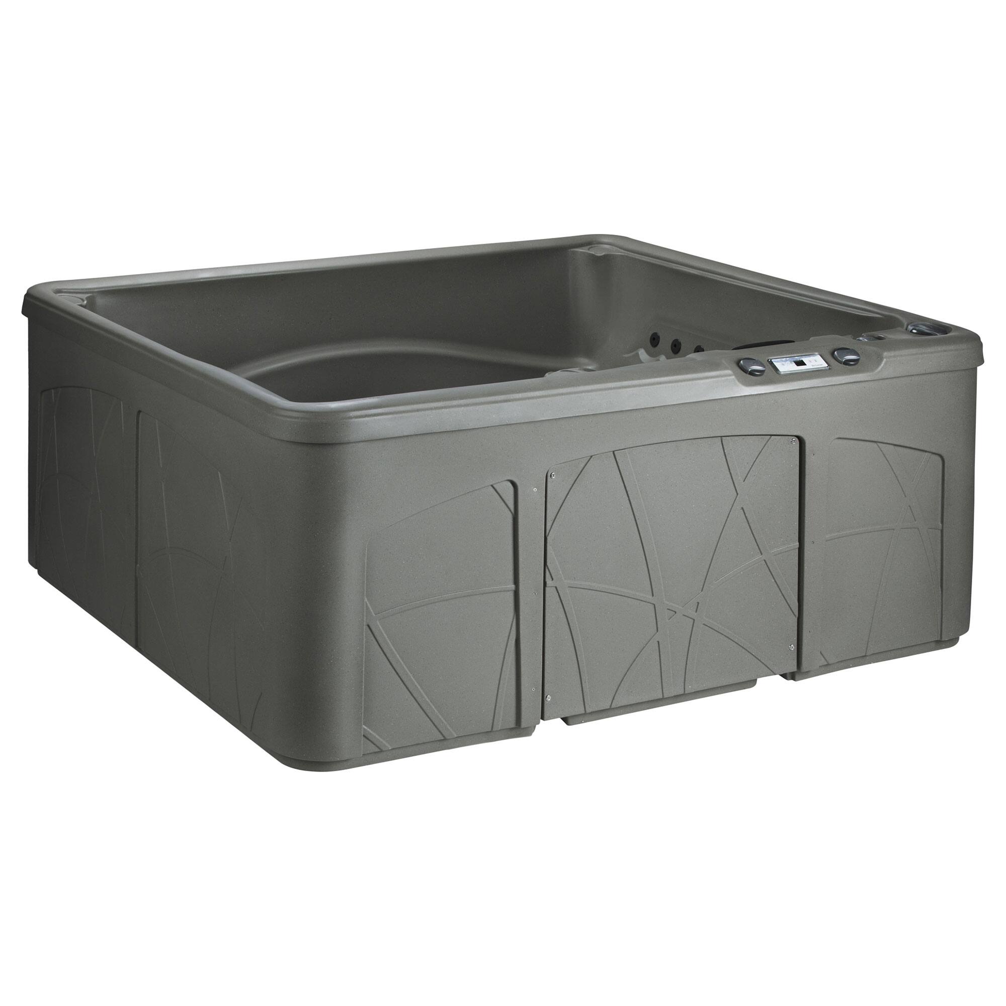 Alt View 8. Lifesmart - Lifesmart Spas 5 Person Plug and Play 28 Jet LED Outdoor Hot Tub, LS350DX, Taupe - Taupe.