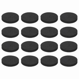 Unique Bargains - 16pcs Single Sided Speaker Isolation Feet Pads, 30x5mm Non Slip Foam Shock Absorption Pad for Amplifier - Black