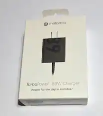 Motorola TurboPower 68W Charger
Power for the day in minutes.