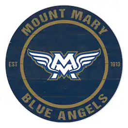 Jardine - Mount Mary Angels 20'' x 20'' Indoor/Outdoor Team Color Circle Sign - Blue