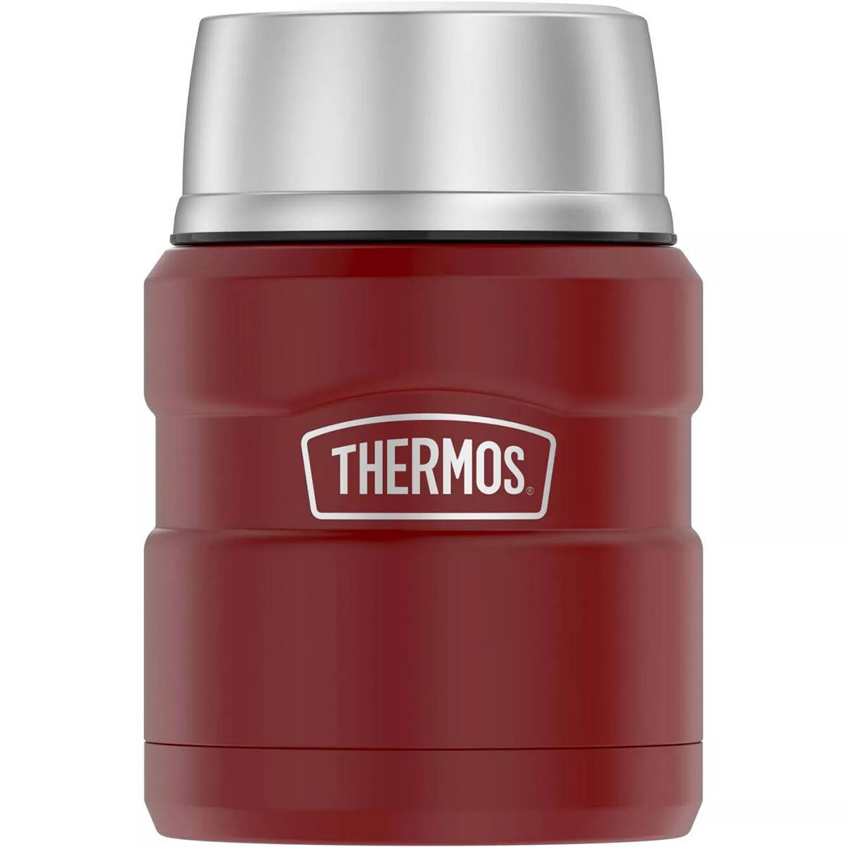 Alt View 2. Thermos - Thermos 16 oz. Stainless King Vacuum Insulated Food Jar - Matte Cranberry - Red.