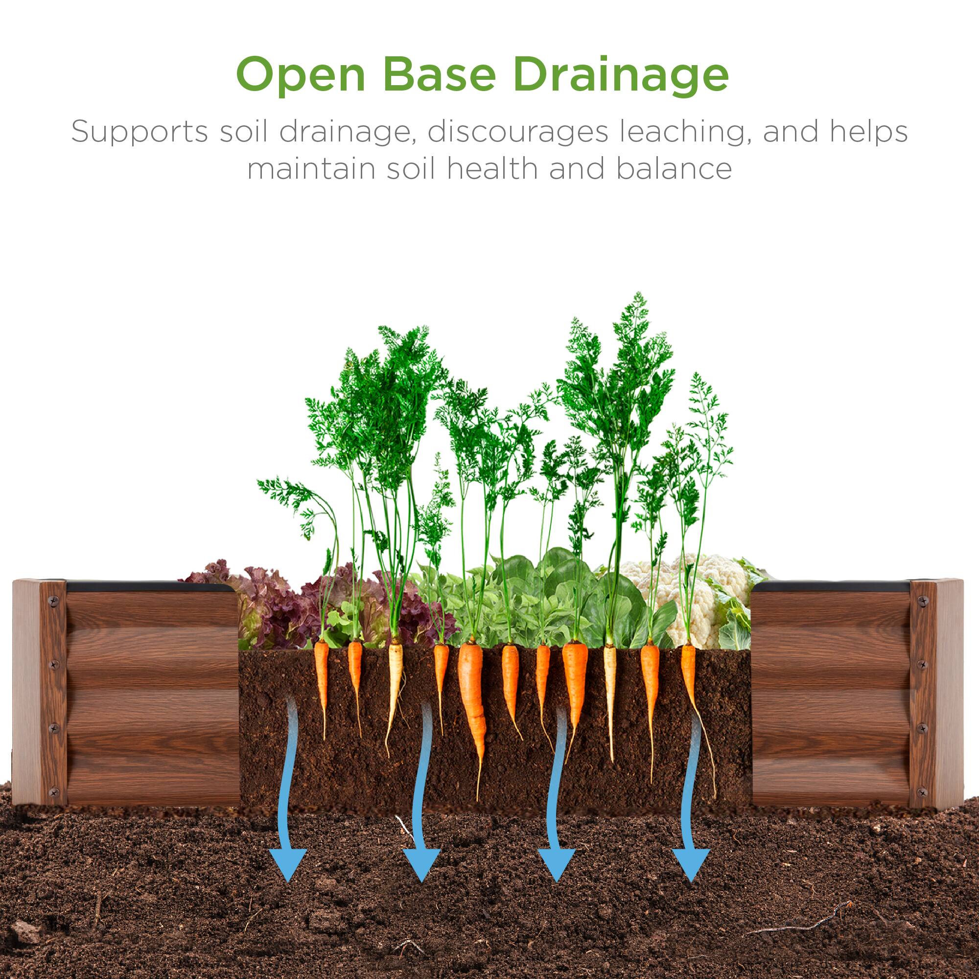 Open Base Drainage

Supports soil drainage, discourages leaching, and helps maintain soil health and balance