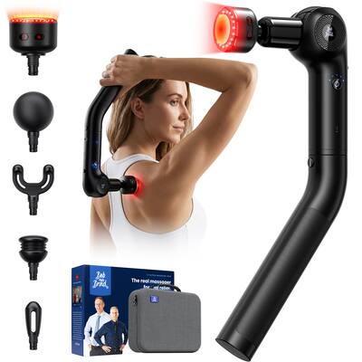 Bob And Brad T2 Pro Massage Gun With Heat & Cold - Deep Tissue Percussion, 5 Heads, USB-C