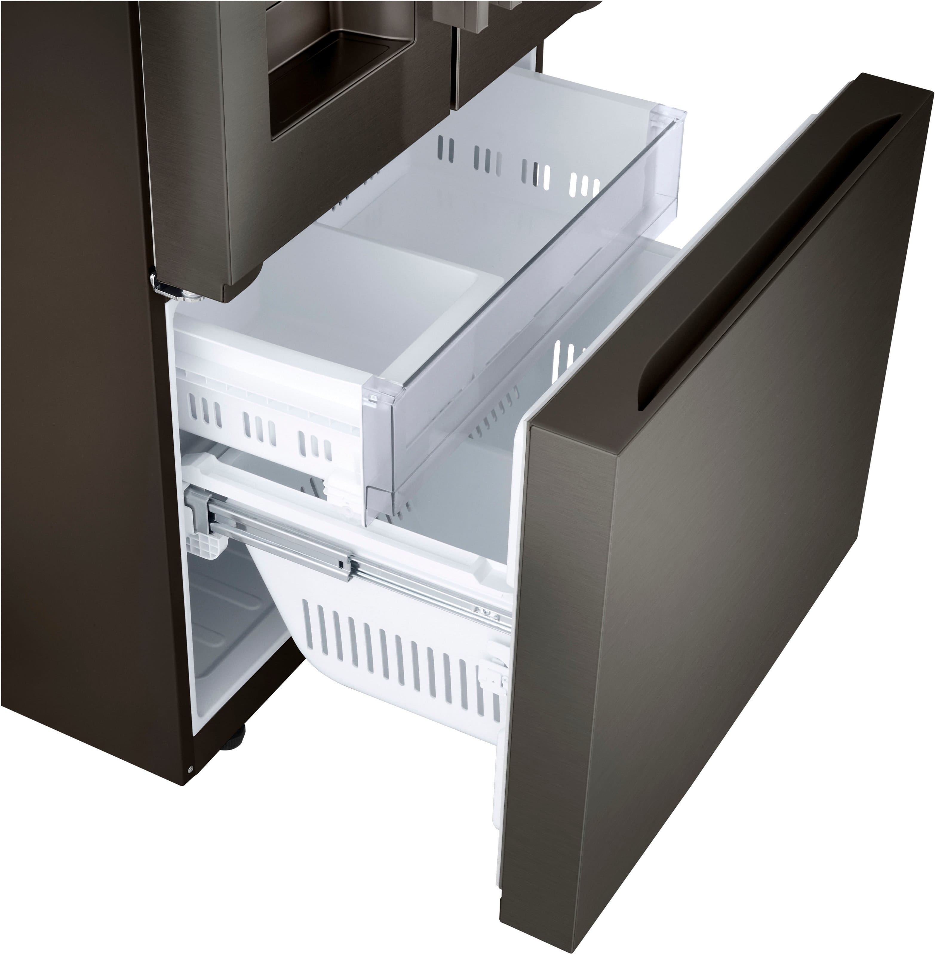 Alt View 16. LG - Standard-Depth MAX 24.5 Cu. Ft. Smart French Door Refrigerator with Dual Ice - PrintProof Black Stainless Steel.