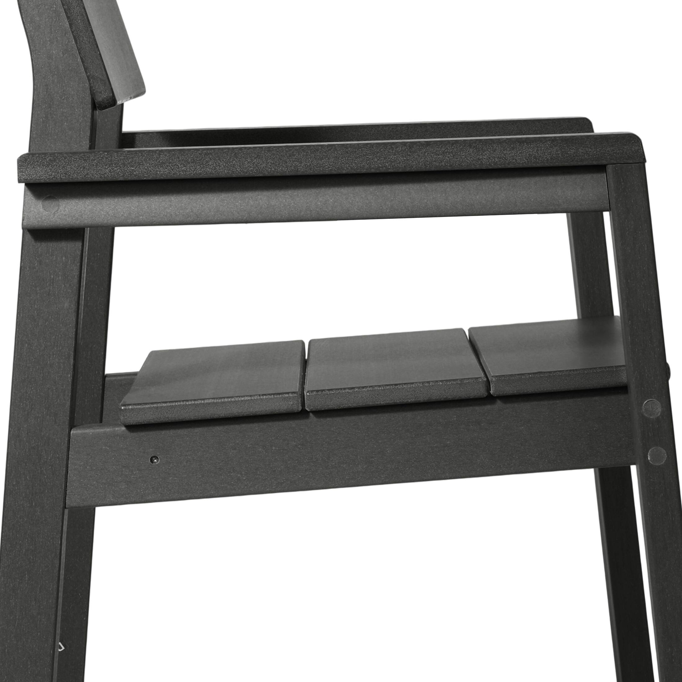 Alt View 4. WestinTrends - WestinTrends Paloma Modern HDPE Outdoor Patio Dining Arm Chairs (Set of 2) - Gray.