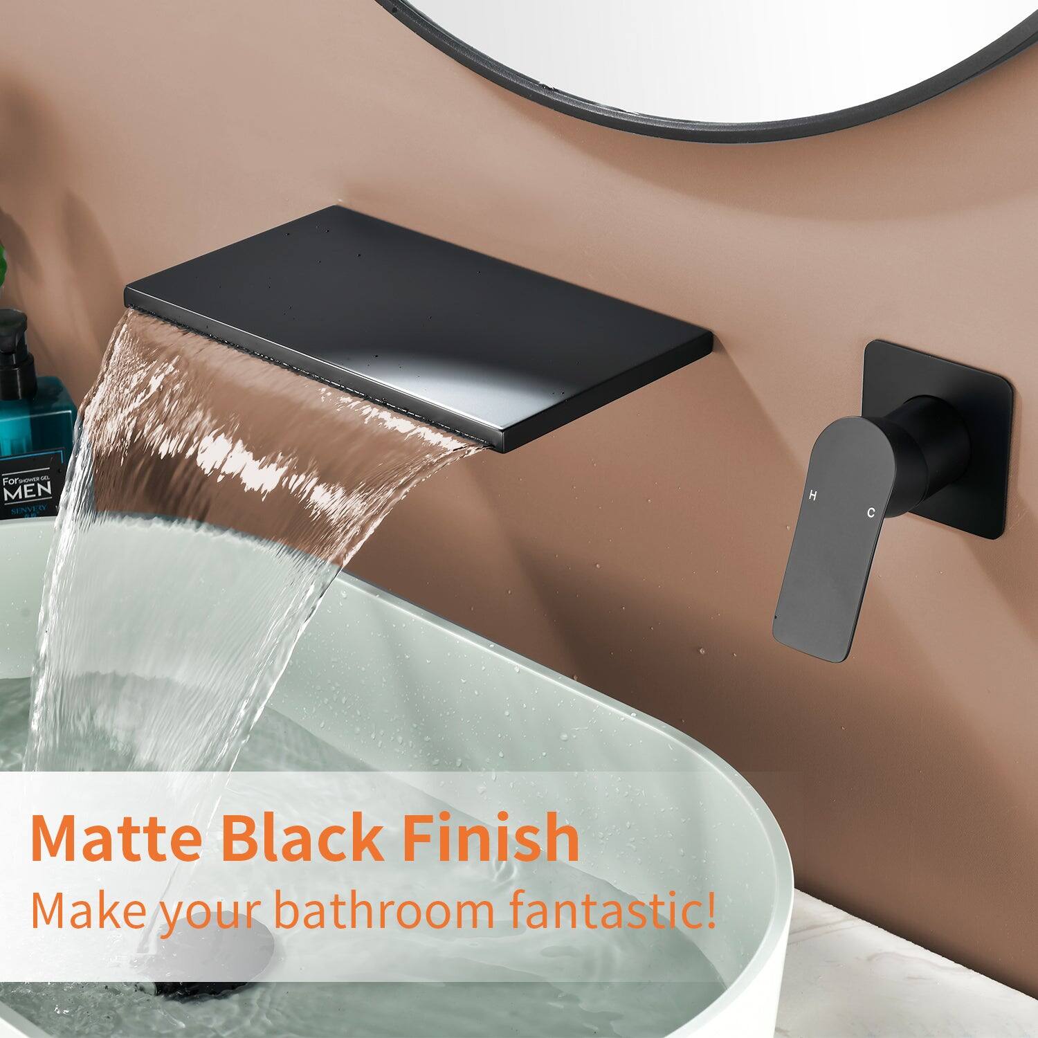 Matte Black Finish  
Make your bathroom fantastic!