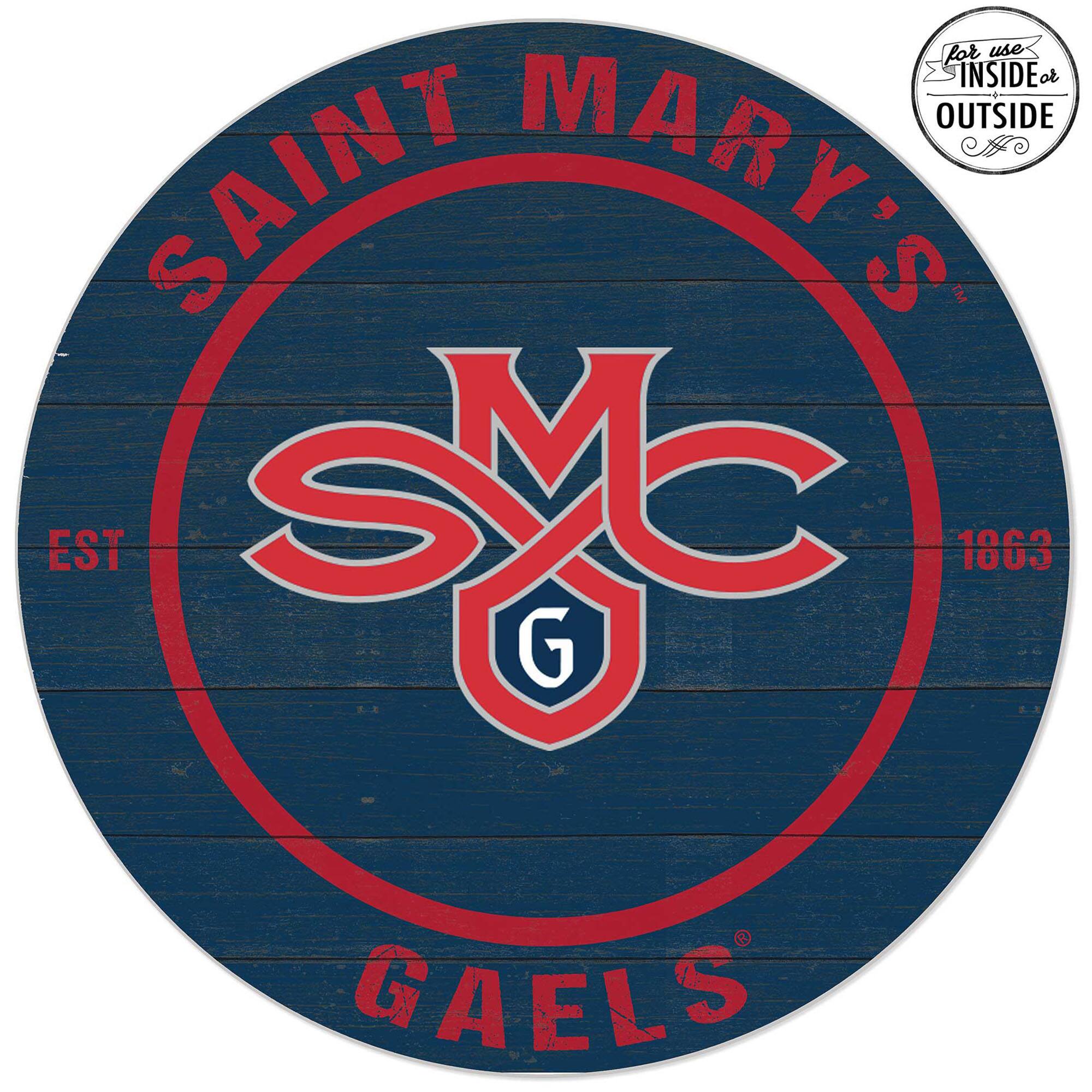 Saint Mary's Gaels 20'' x 20'' Indoor/Outdoor Team Color Circle Sign