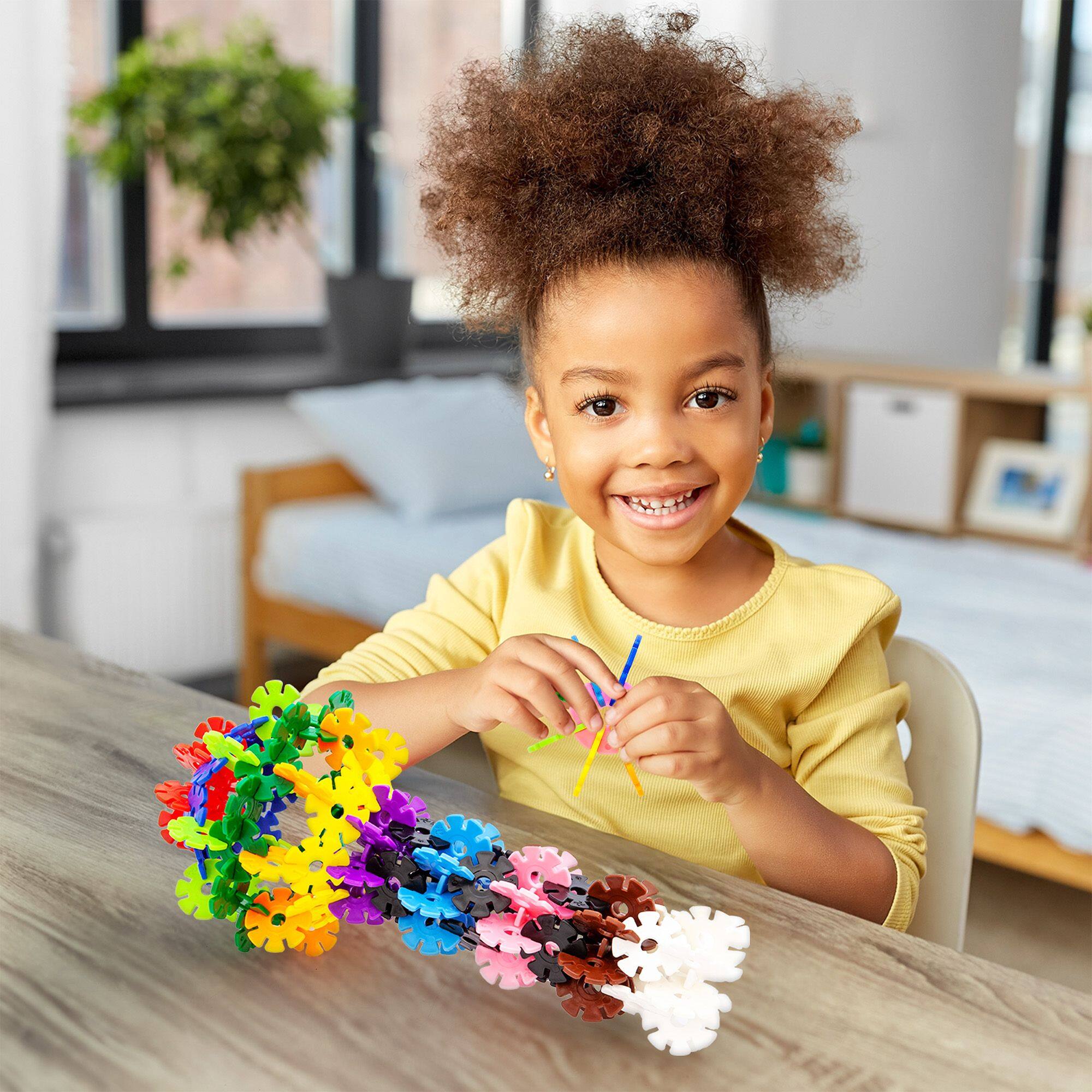 Alt View 2. PicassoTiles - PICASSO-TILES Rainbow Interlocking Plastic Building Chip Blocks, 108PCS STEM Educational Toy for Kids, Mix Colors - Multicolor.