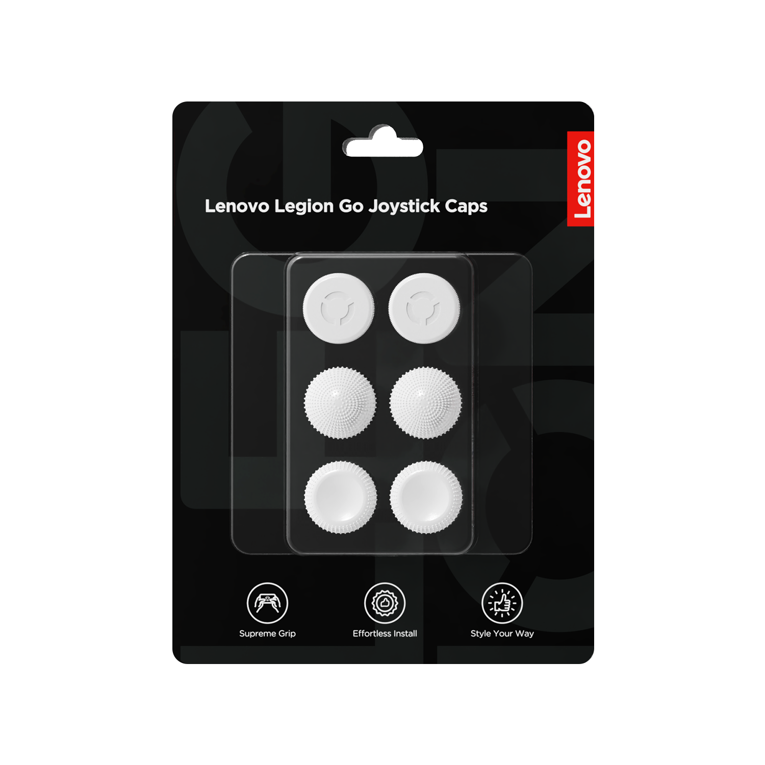 Lenovo - Legion Go Joystick Caps - Glacier White
