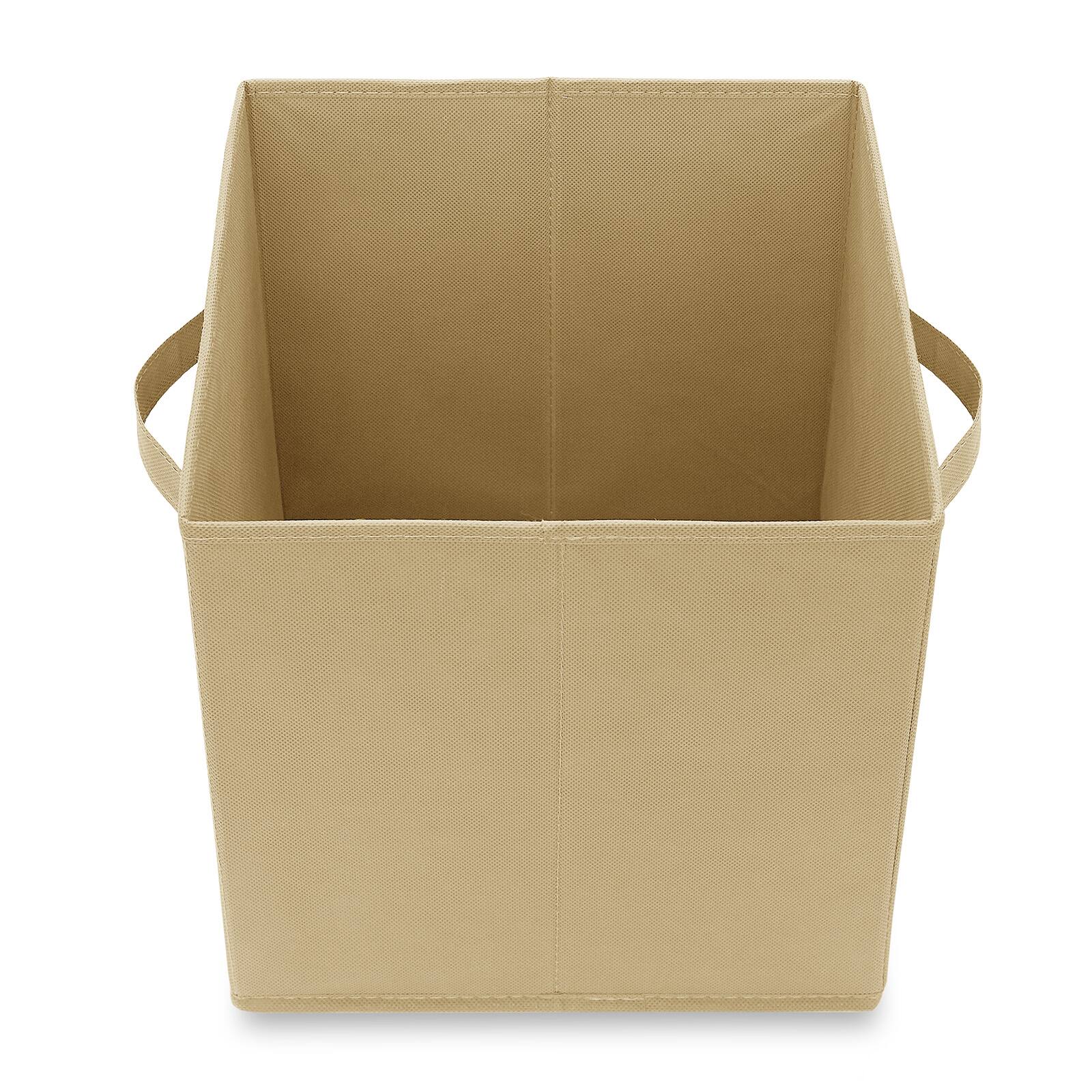 Alt View 3. Casafield - (Set of 12) Collapsible Fabric Cubes - Storage Bins - Sand.