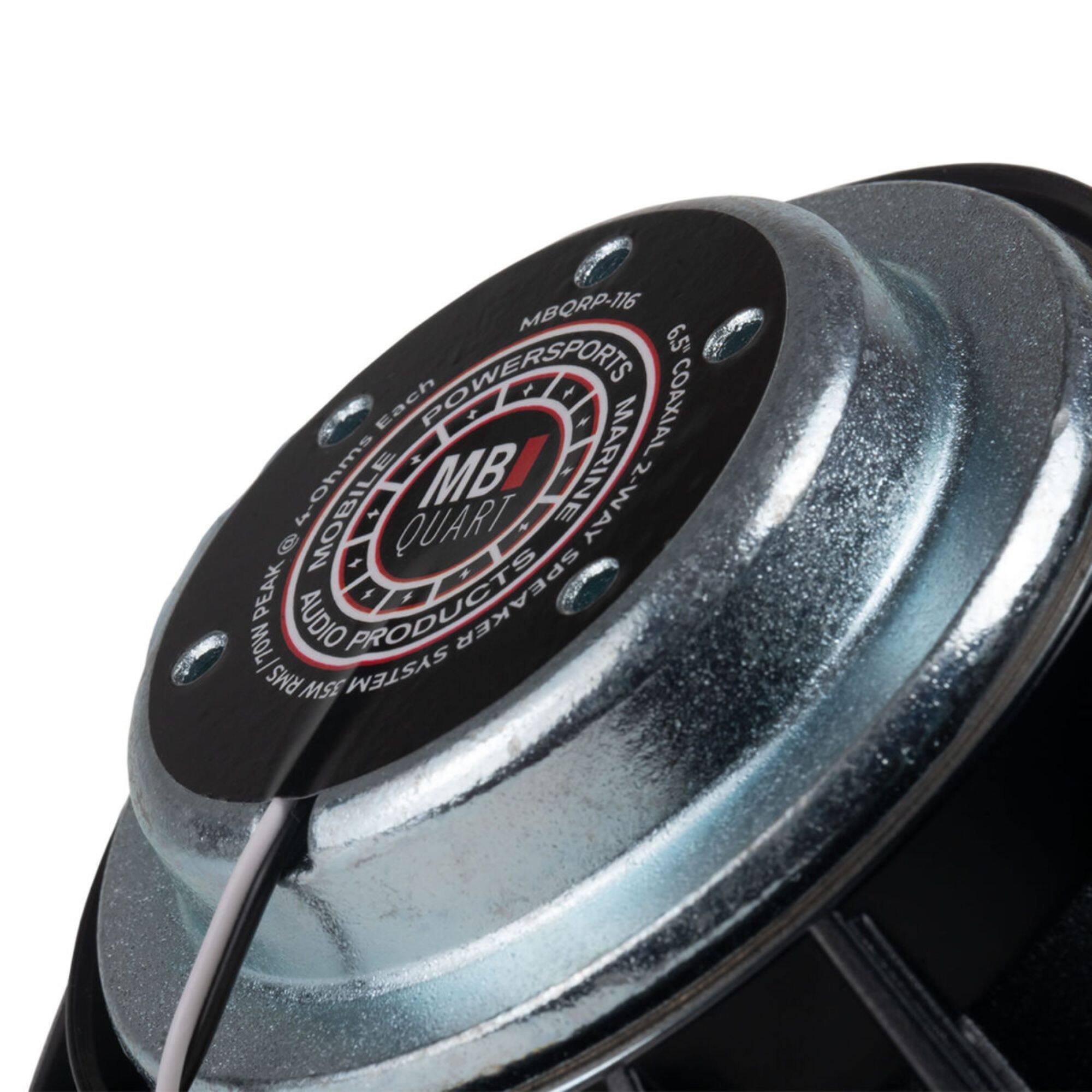 MBQRP-116  
6.5" Each  
Powersports Coaxial Mobile Marine Speaker  
2-Way  
Peak Audio Speaker  
70W RMS  
35W System  
MB Quart  
Marine Audio Products
