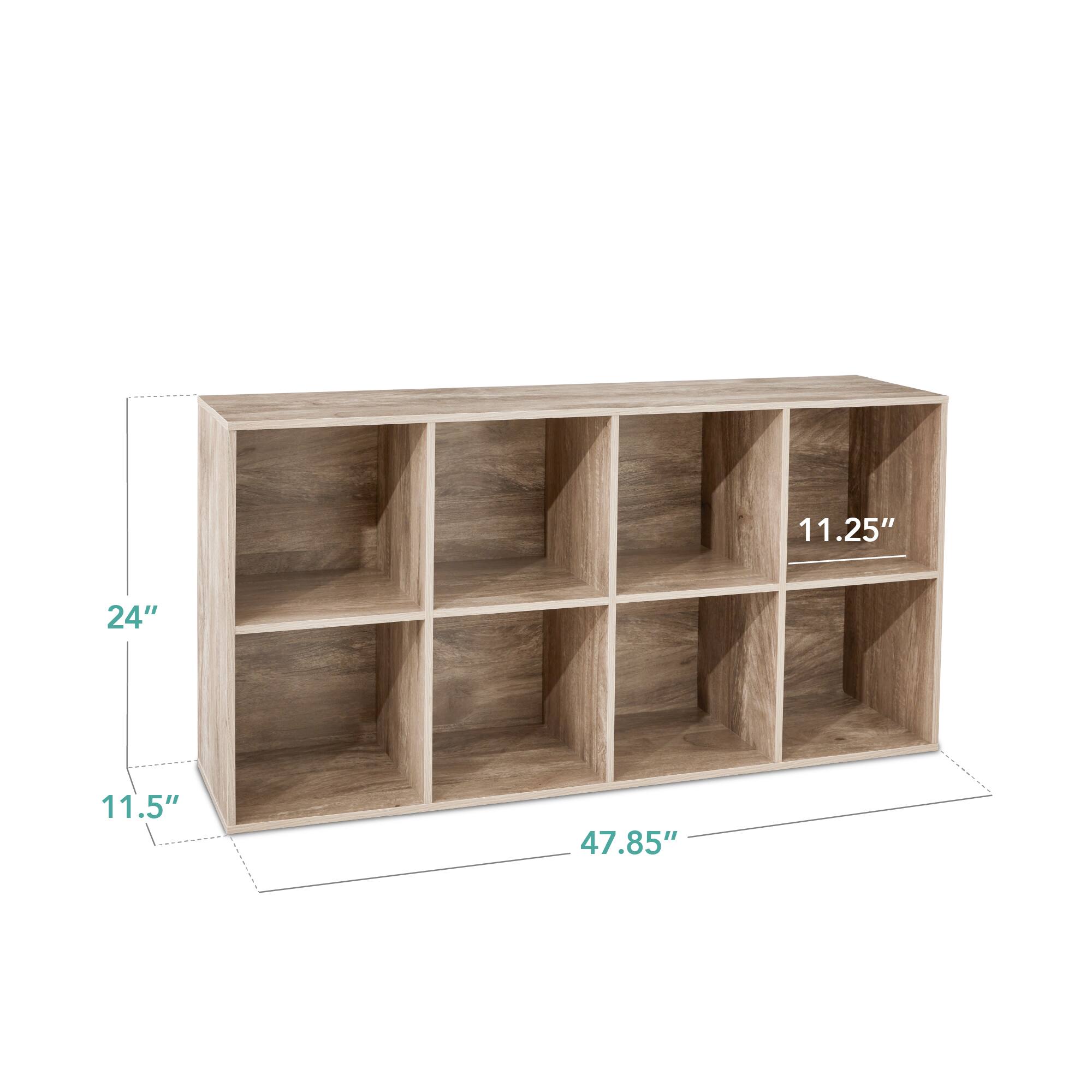 The dimensions of the shelf are:

- Width: 47.85"
- Height: 11.5"
- Depth: 24"
- Shelf depth: 11.25"