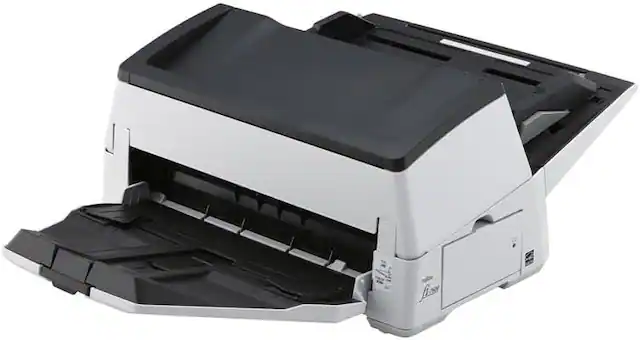 Front. Ricoh - Fujitsu FI-7600 (PA03740-B505) Duplex 600 DPI x 600 DPI Production-class ADF document scanner - Black.