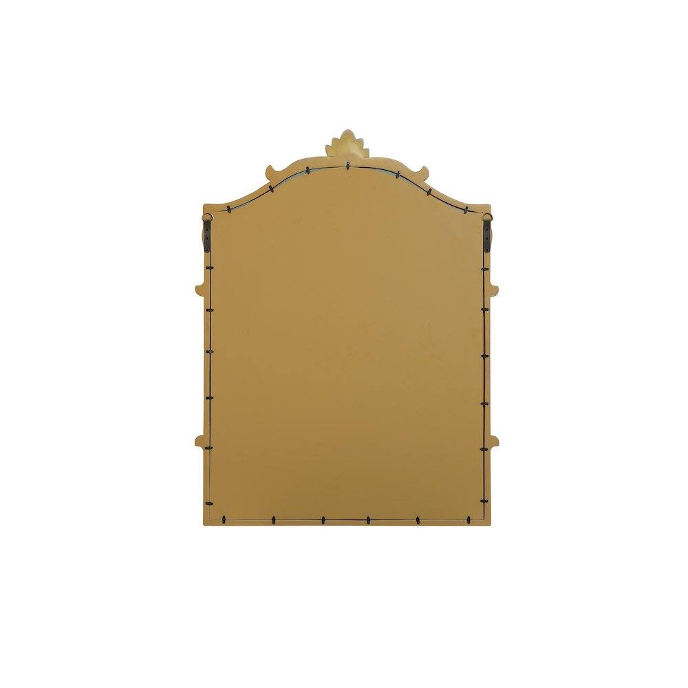 Angle. Elegant Kitchen and Bath - Madeline 31.5X42 Traditional Mirror In Gold Leaf - Gold Leaf.