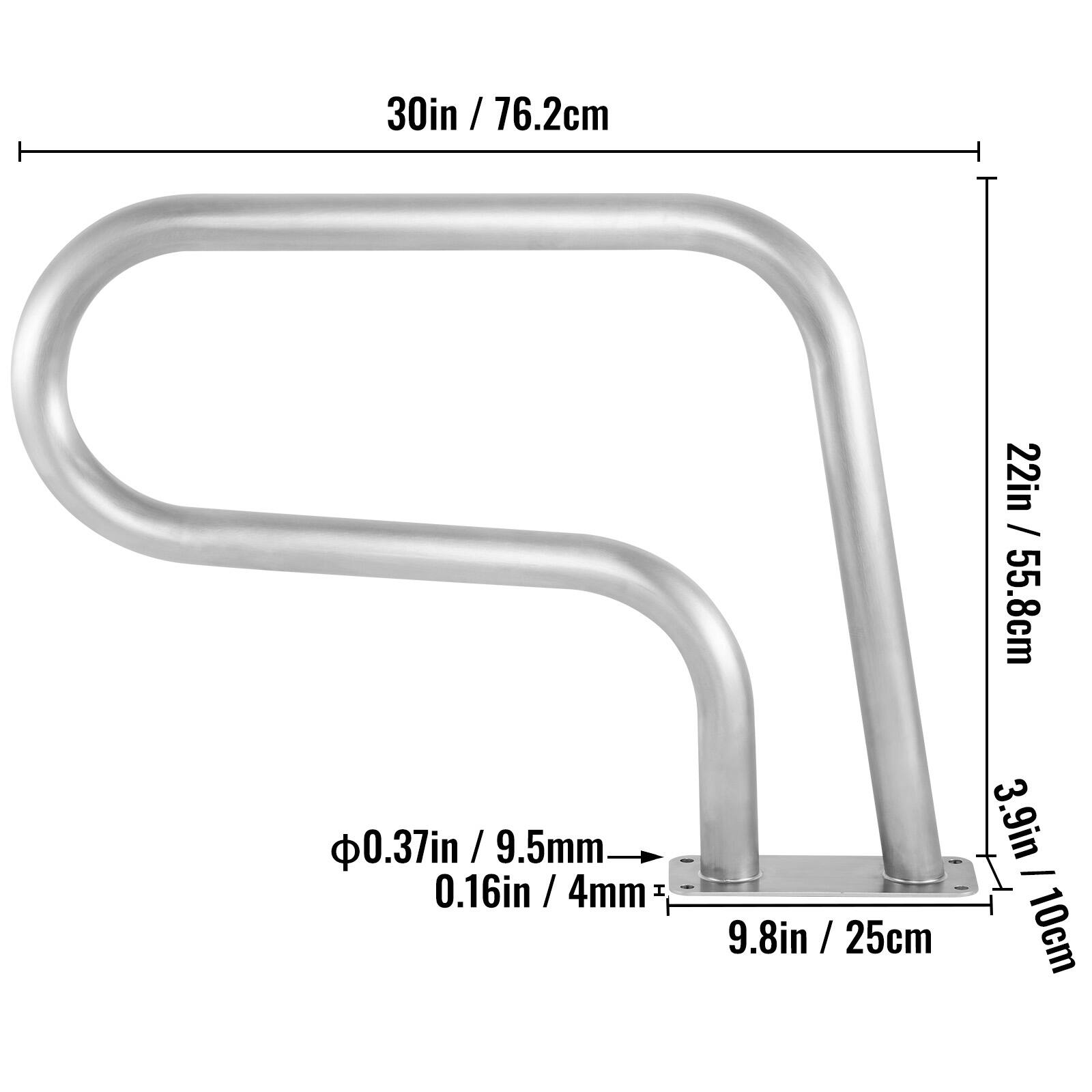 30in / 76.2cm  
22in / 55.8cm  
3.9in / 10cm  
9.8in / 25cm  
Φ0.37in / 9.5mm  
0.16in / 4mm  
mm / 4mm