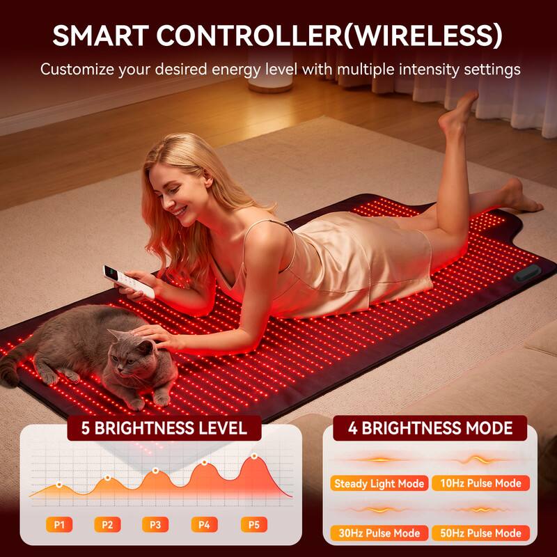 SMART CONTROLLER (WIRELESS)  
Customize your desired energy level with multiple intensity settings  

5 BRIGHTNESS LEVEL  
4 BRIGHTNESS MODE  
Steady Light Mode  
10Hz Pulse Mode  
30Hz Pulse Mode  
50Hz Pulse Mode