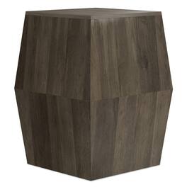 Simpli Home - Terry SOLID MANGO WOOD 16 inch Wide Irregular Contemporary Side Table, Fully Assembled - Ash Grey
