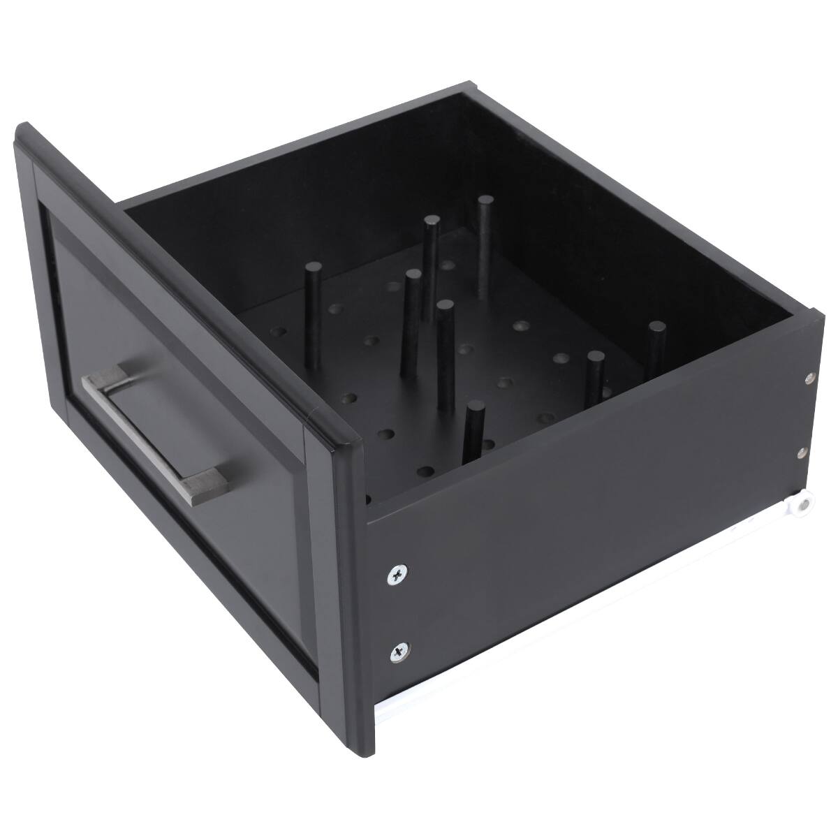 Alt View 7. Loheer - Loheer Kitchen Island with Tilt Trash Can Cabinet Drop Leaf Black - Black.