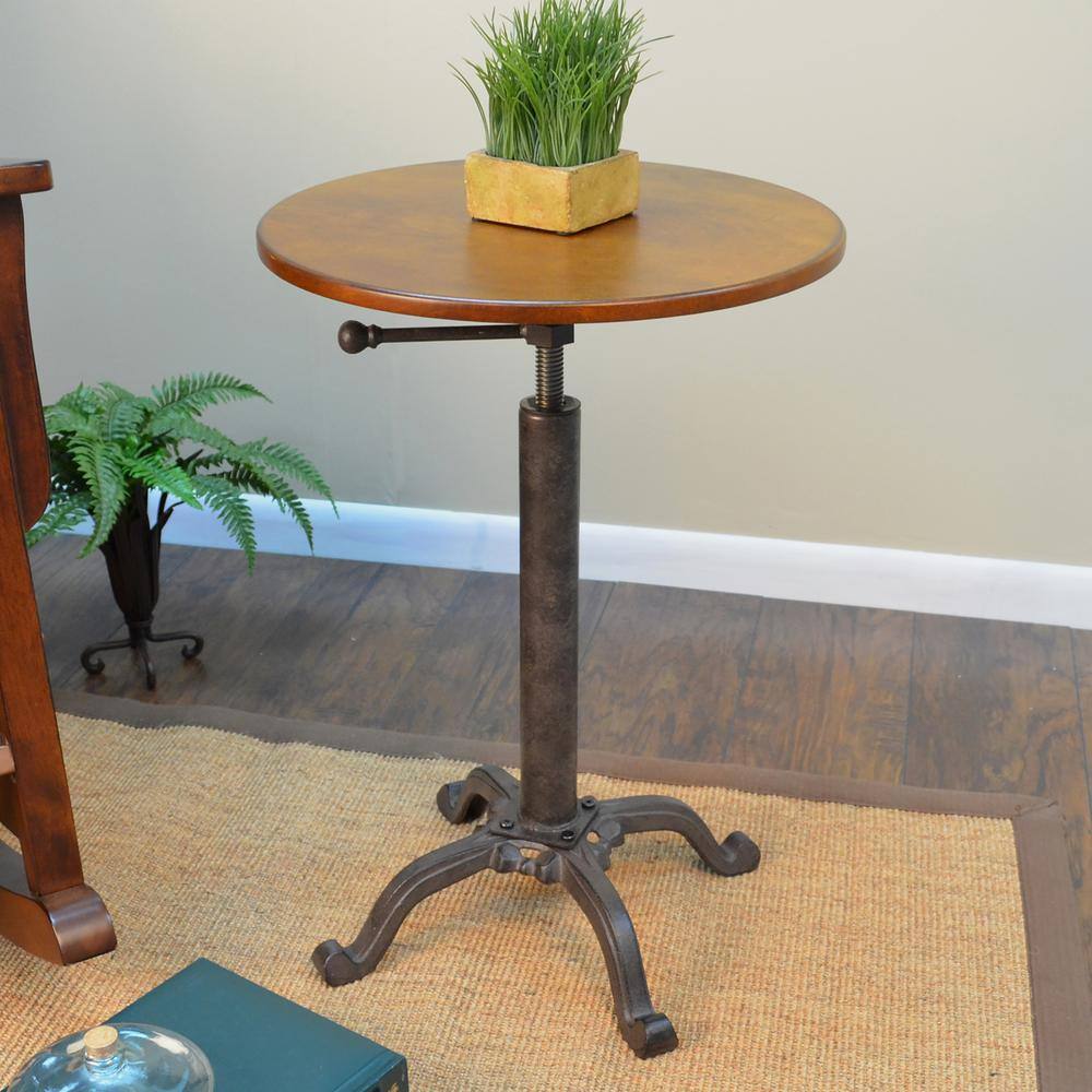 Carolina Chair & Table Colton Adjustable Vintage Table Chestnut Top ...