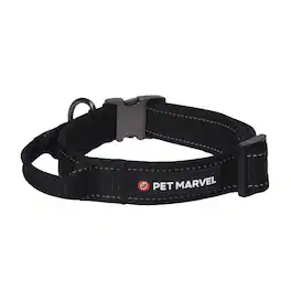 PET MARVEL - High Performance Tactical Dog Collar 1.25 in Wide with Handle, M - Black