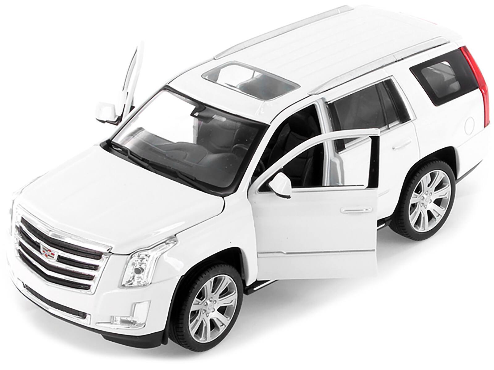 Angle. Welly - 2017 Cadillac Escalade with Sunroof White 1/24-1/27 Diecast Model Car by Welly - White.