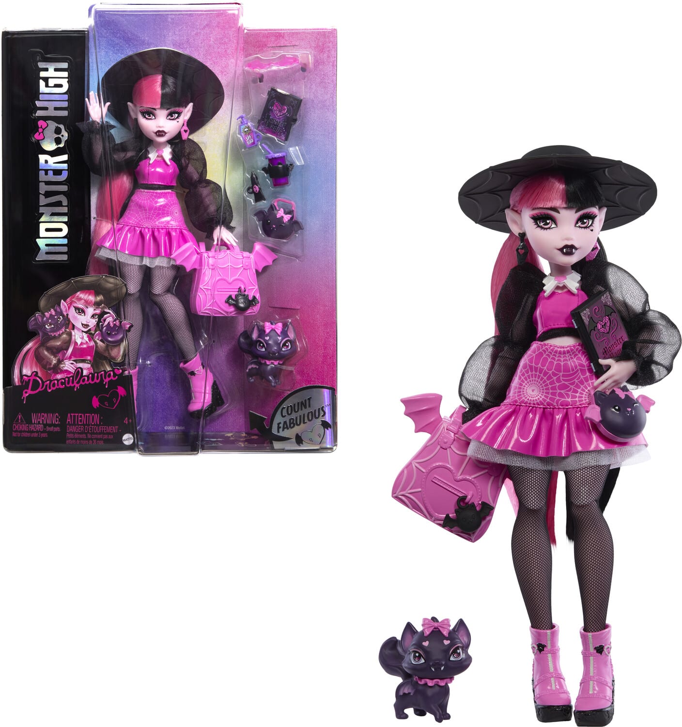 Monster High Draculaura Fashion Doll with Pet - COLLECTABLES - Mattel