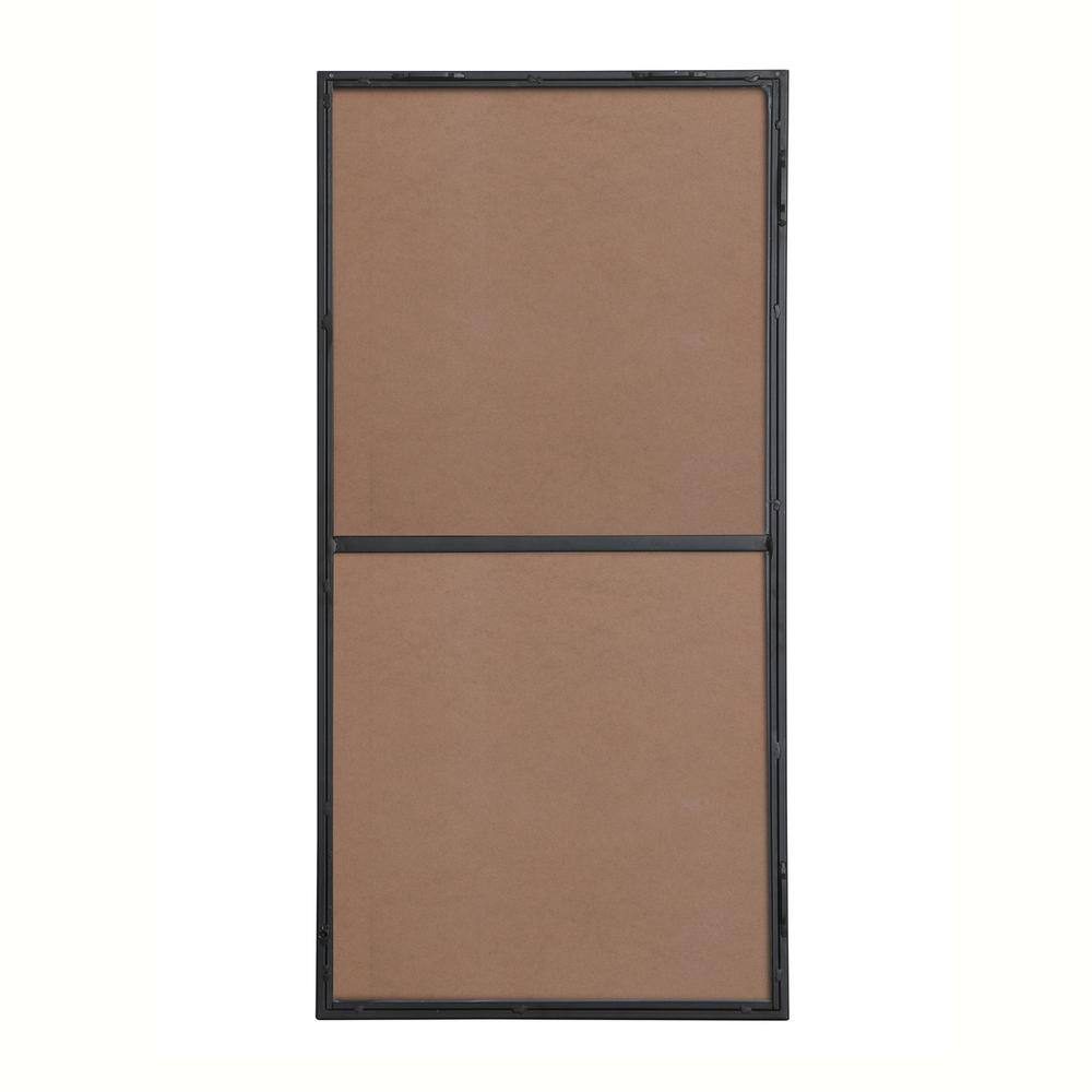 Angle. Elegant Decor - Metal frame rectangle mirror 18 inch in Black - Black.