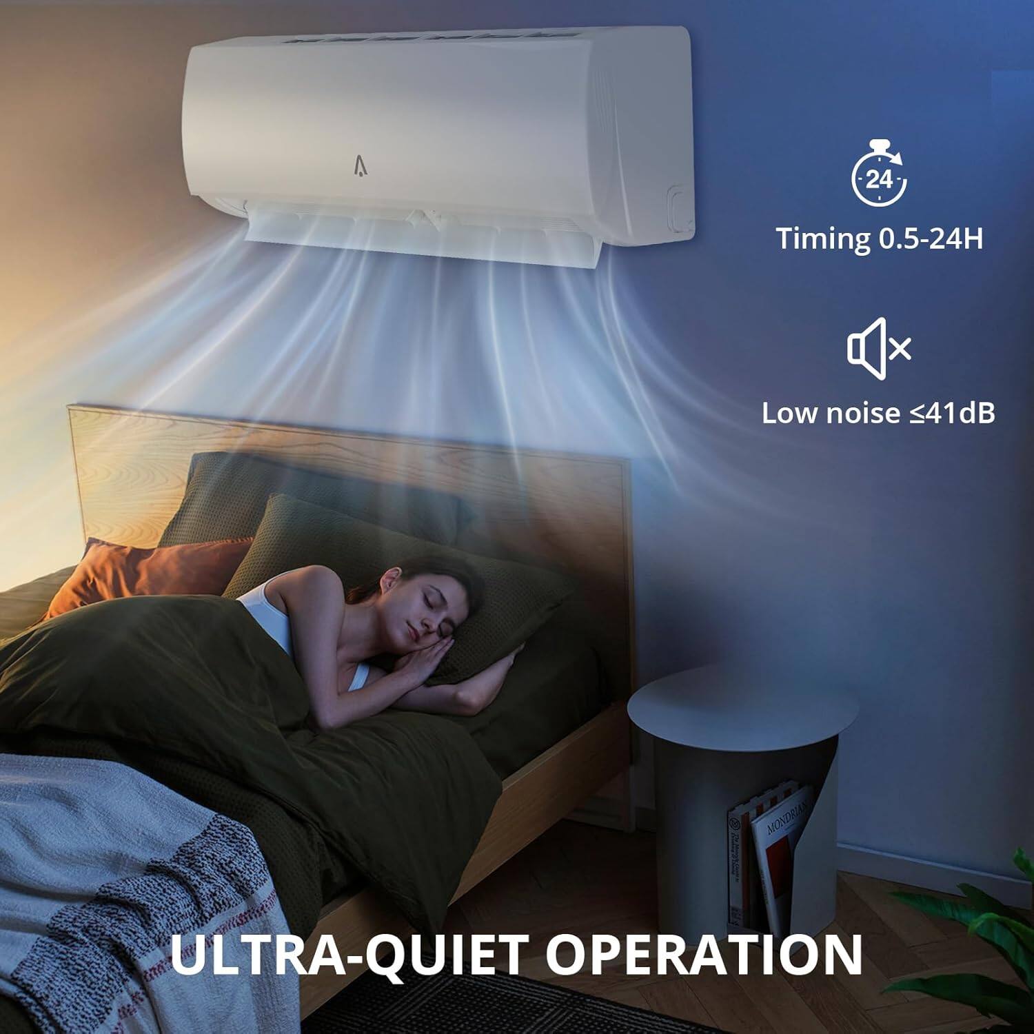 A 24 Timing 0.5-24H  
Low noise <41dB  
ULTRA-QUIET OPERATION