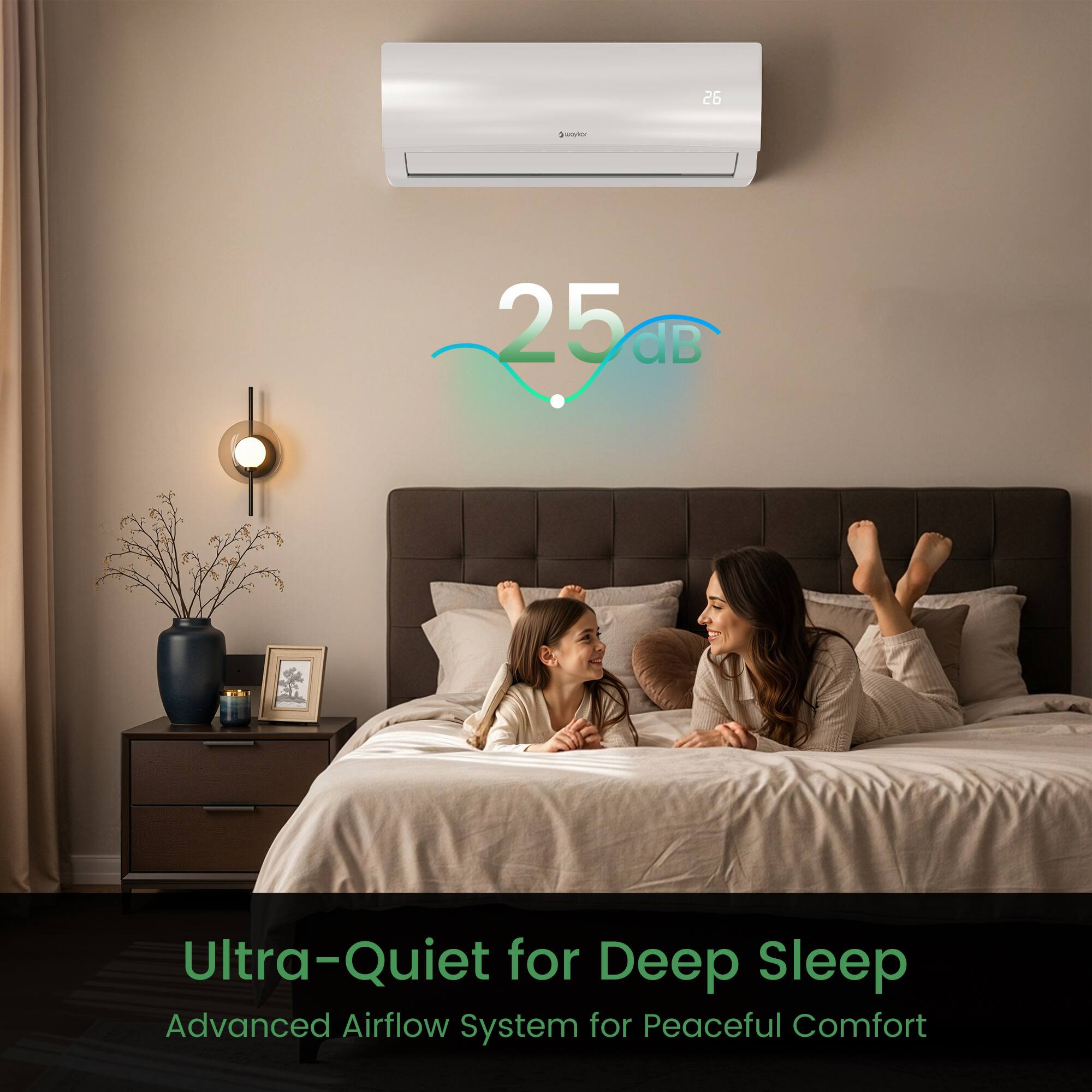 26 S 25 dB Ultra-Quiet for Deep Sleep Advanced Airflow System for Peaceful Comfort