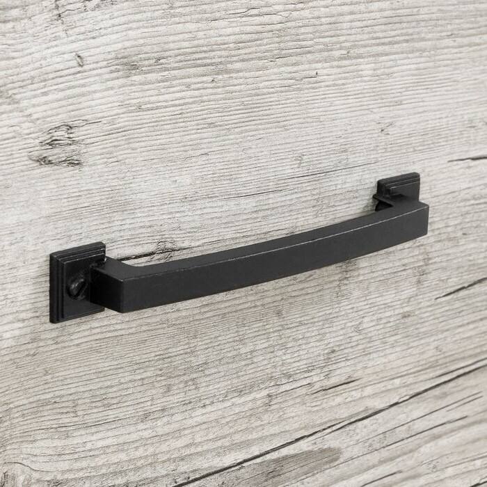 Back. Hivvago - Modern Washed Pine 5 Drawer Storage Chest - Grey.