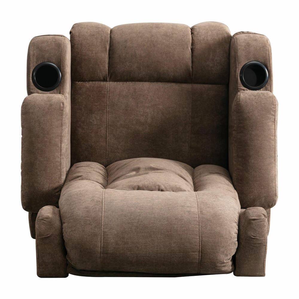Alt View 6. Kadyn - Power Lift Recliner Chair, 8-Point Massage & Heat, 150° Recline, USB Port, Brown - Brown.