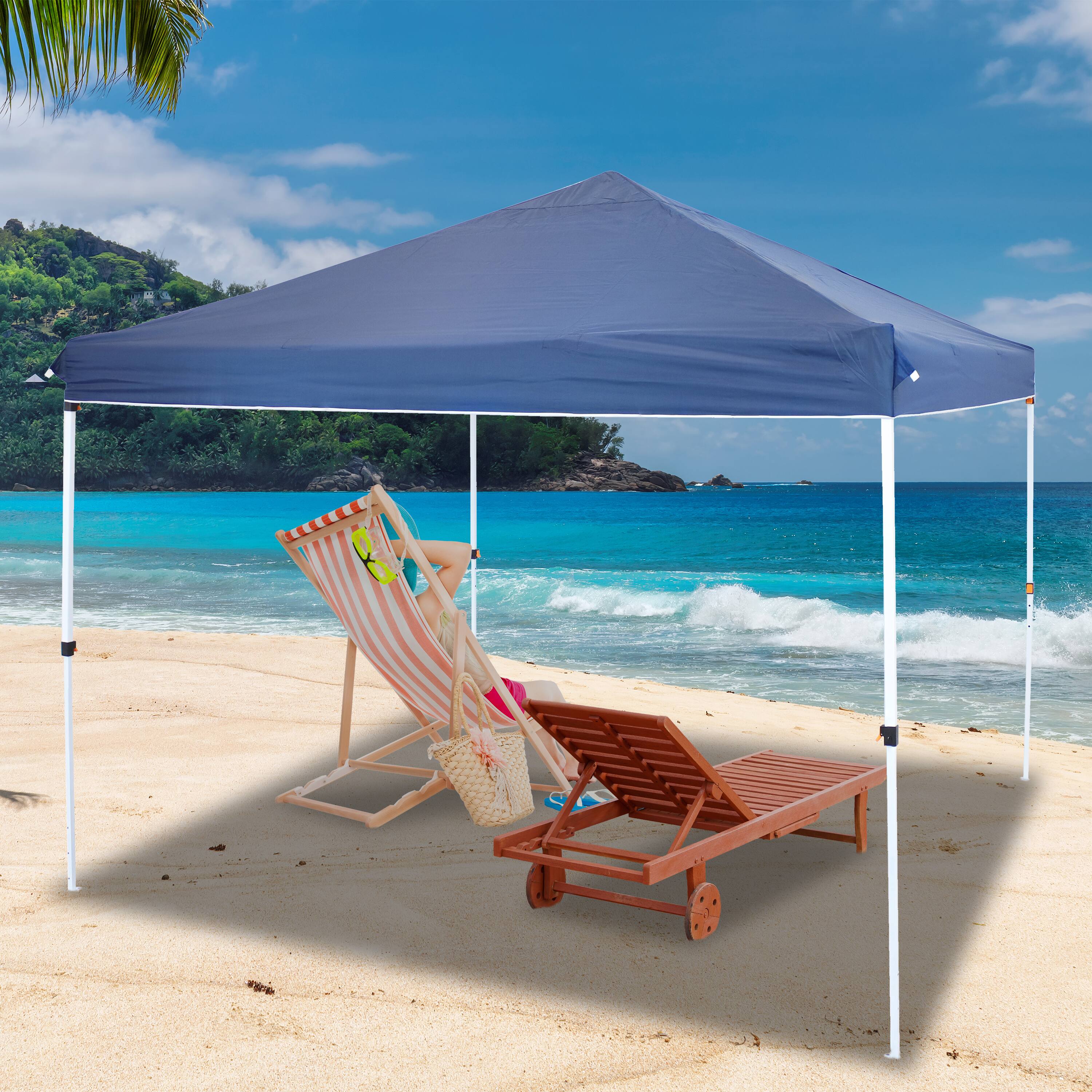 Alt View 7. Sunnydaze - 12x12 ft Oxford Fabric Replacement Pop-Up Canopy Shade Top - Blue.
