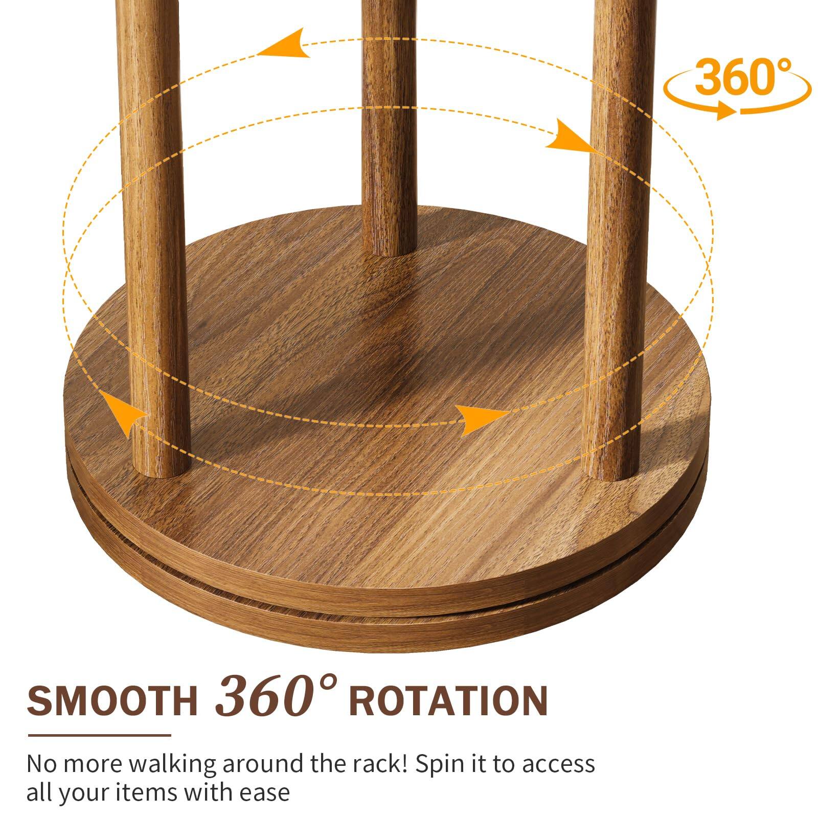 **Smooth 360° Rotation**

No more walking around the rack! Spin it to access all your items with ease.