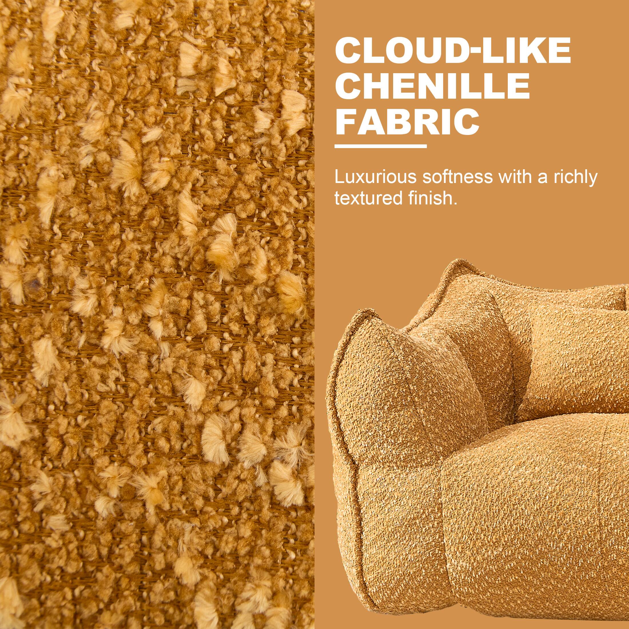 CLOUD-LIKE CHENILLE FABRIC  
Luxurious softness with a richly textured finish.