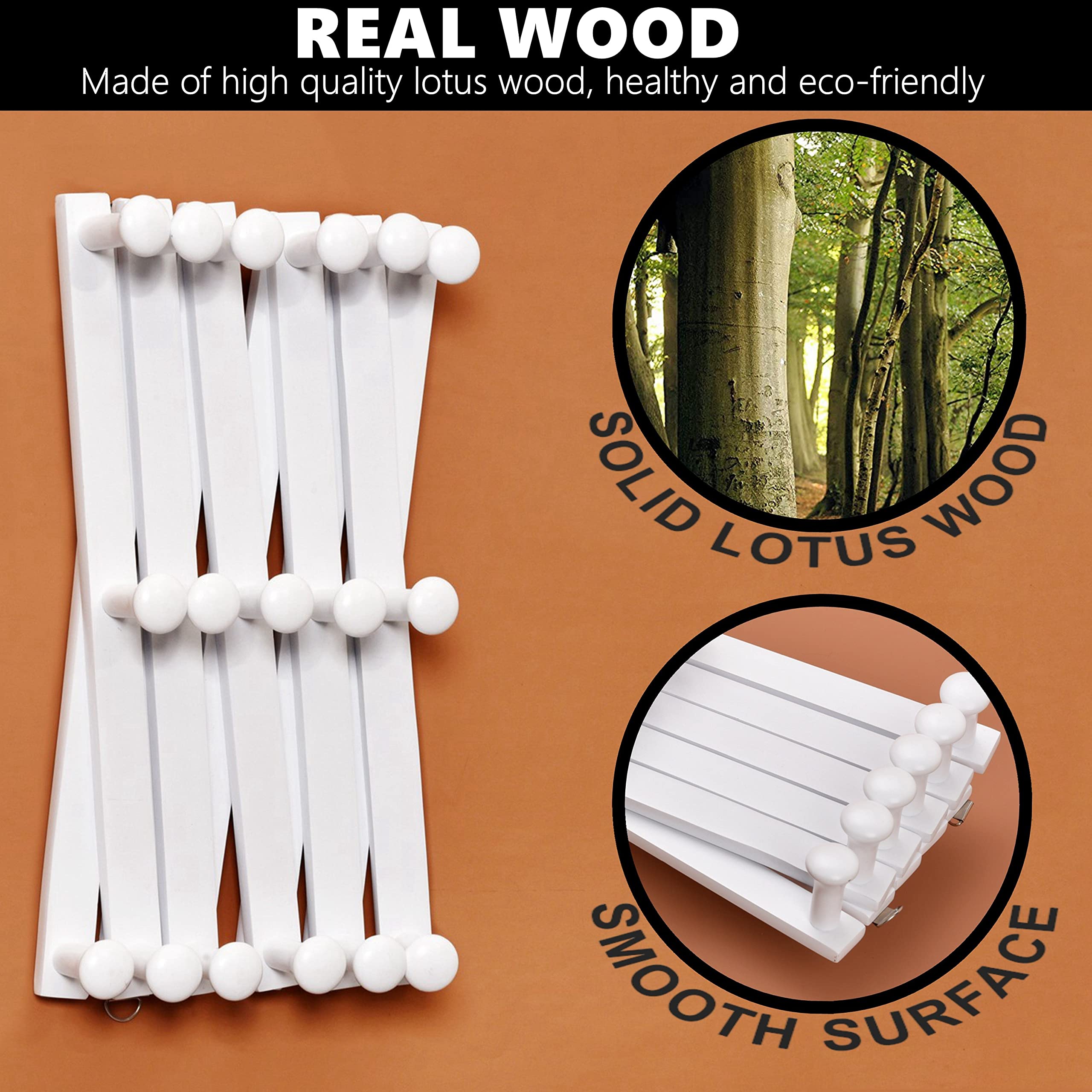 REAL WOOD  
Made of high quality lotus wood, healthy and eco-friendly  

SOLID LOTUS WOOD  
SMOOTH SURFACE