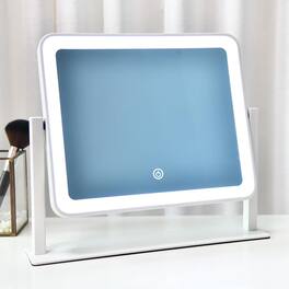 Empire DigiLabs - Light Up Vanity Mirror Make With Lighting Lighted Makeup Magnification Touch Control Design 3 Colors Dimmable - White 14"L x 12"W