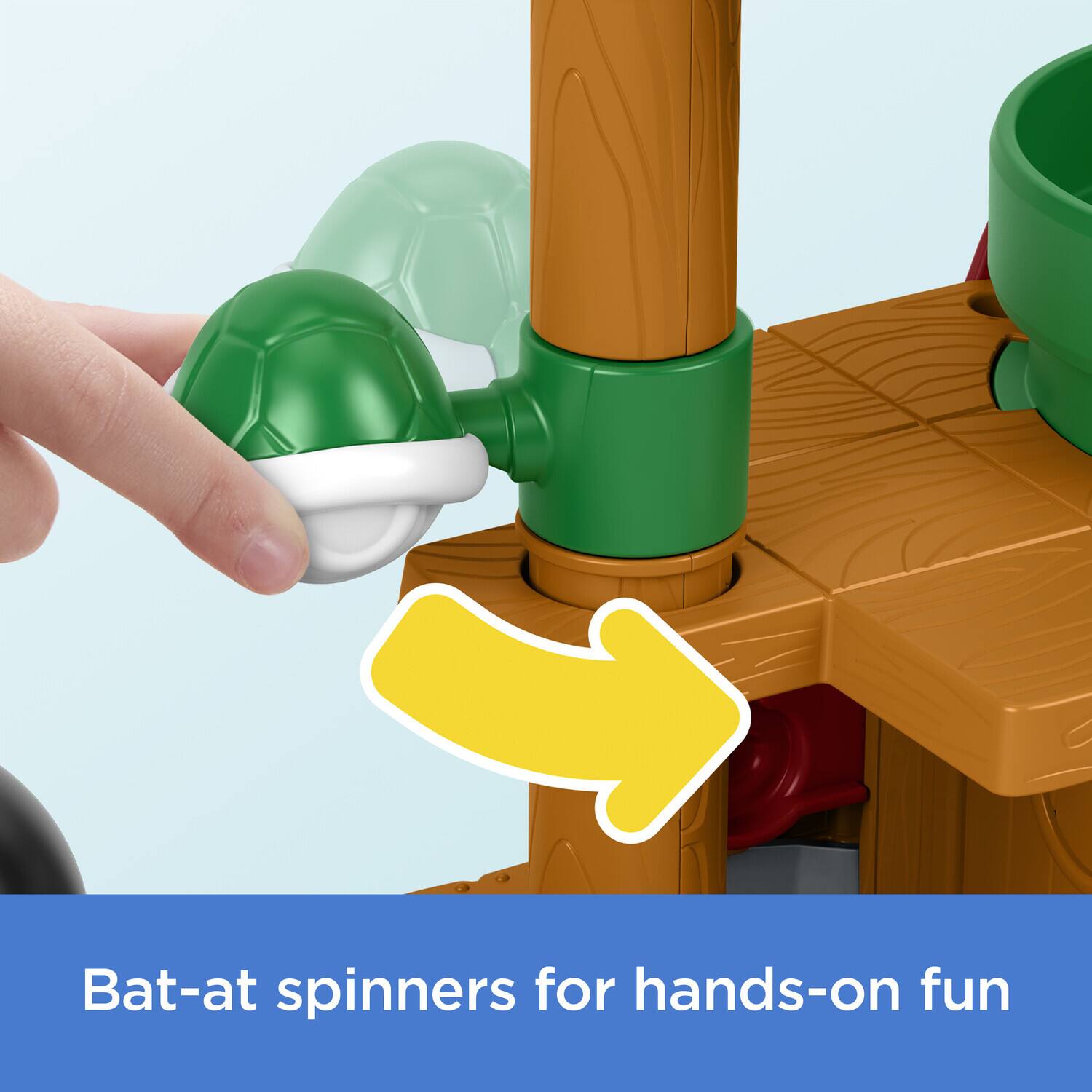 Bat-at spinners for hands-on fun