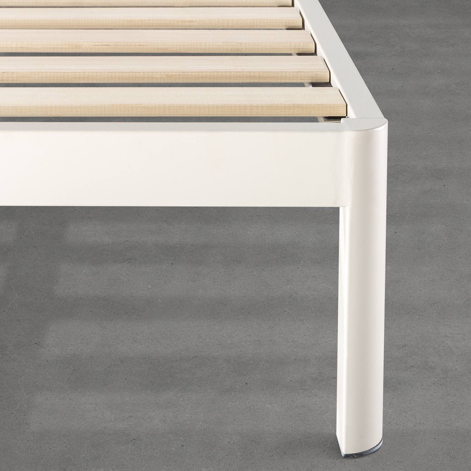 Alt View 7. Mellow - Mellow KERT Metal and Wood Platform Bed Frame with Upholstered Headboard, King - Sunset Coral.