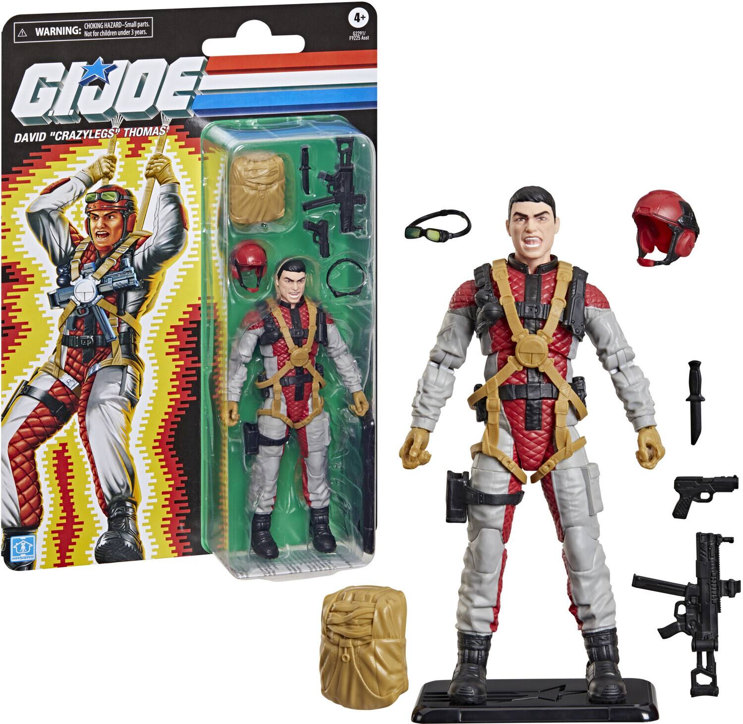 Hasbro Collectibles - G.I. Joe - Classified Series - Retro Cardback David “Crazylegs” Thomas Action - COLLECTIBLES